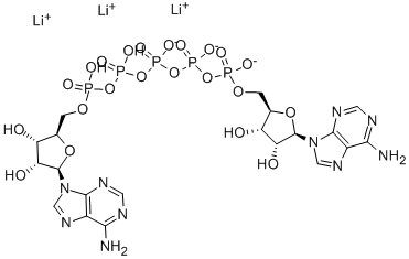 P1,P5-二(腺苷-5')五磷酸三锂盐 结构式