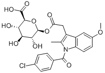 (吲哚美辛酰基)-Β-D-葡糖苷酸 结构式