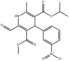 4-(3-硝基苯基)-2-甲醛基-6-甲基-1,4-二氢吡啶-3,5-二羧酸 5-异丙酯-3-甲酯 结构式