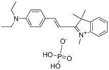 2-[2-[4-(二乙基氨基)苯基]乙烯基]-1,3,3-三甲基-3H-吲哚翁磷酸盐 结构式