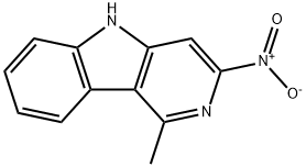 1-甲基-3-硝基-5H-吡啶并[4,3-B]吲哚 结构式