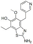 6-Benzothiazolol,  2-amino-7-ethyl-5-methoxy-4-(3-pyridinylmethyl)- 结构式