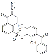 3-benzoyl-2,6-dihydroxyphenyl 6-diazo-5,6-dihydro-5-oxonaphthalene-1-sulphonate 结构式
