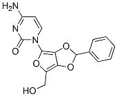 2(1H)-Pyrimidinone, 4-amino-1-tetrahydro-6-(hydroxymethyl)-2-phenylfuro3,4-d-1,3-dioxol-4-yl- 结构式