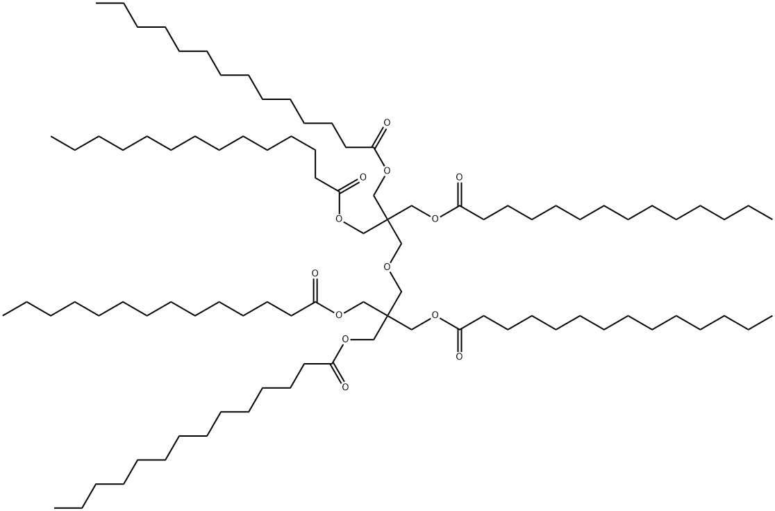 2-[[3-[(1-Oxotetradecyl)oxyl]-2,2-bis[[(1-oxotetradecyl)oxy]methyl]propoxy]methyl]-2-[[(1-oxotetradecyl)oxy]methyl]-1,3-propanediyl tetradecanoate 结构式