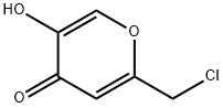 (2-氯甲基)-5-羟基-4H-吡喃-4-酮 结构式