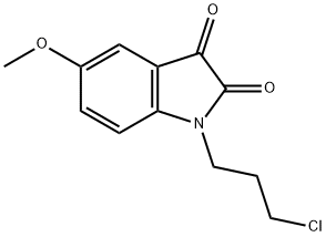 1-(3-CHLORO-PROPYL)-5-METHOXY-1H-INDOLE-2,3-DIONE 结构式