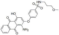 4-[(1-amino-9,10-dihydro-4-hydroxy-9,10-dioxo-2-anthryl)oxy]-N-(3-methoxypropyl)benzenesulphonamide 结构式