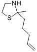 2-Methyl-2-(4-pentenyl)thiazolidine 结构式