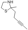 Thiazolidine, 2-methyl-2-(3-pentynyl)- 结构式