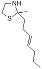 trans-2-(3-Heptenyl)-2-methylthiazolidine 结构式