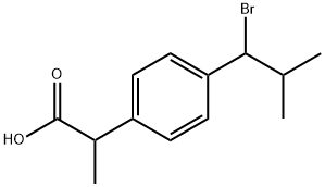 2-[p-(1-Bromo-2-methylpropyl)phenyl]propionic Acid 结构式