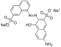 7-amino-4-hydroxy-3-[(7-sulpho-1-naphthyl)azo]naphthalene-2-sulphonic acid, sodium salt 结构式