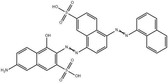 7-Amino-4-hydroxy-3-[[4-(1-naphtylazo)-7-sulfo-1-naphtyl]azo]-2-naphthalenesulfonic acid 结构式