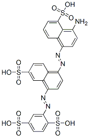 2-[[4-[(4-Amino-5-sulfo-1-naphthalenyl)azo]-7-sulfo-1-naphthalenyl]azo]-1,4-benzenedisulfonic acid 结构式