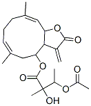 3-Acetoxy-2-hydroxy-2-methylbutyric acid [2,3,3a,4,5,8,9,11a-octahydro-6,10-dimethyl-3-methylene-2-oxocyclodeca[b]furan-4-yl] ester 结构式