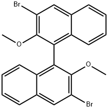 (R)-3,3'-二溴-2,2'-二甲氧基-1,1'-联萘 结构式