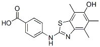 Benzoic  acid,  4-[(6-hydroxy-4,5,7-trimethyl-2-benzothiazolyl)amino]- 结构式