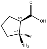 顺-2-氨基-2-甲基-环戊烷羧酸 结构式