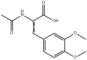 2-(Acetylamino)-3-(3,4-dimethoxyphenyl)-2-propenoicacid 结构式