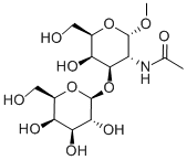 Methyl 2-Acetamido-2-Deoxy-3-O-(b-D-Galactopyranosyl)-a-D-Galactopyranoside 结构式