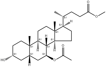 7-O-Acetyl Ursodeoxycholic Acid Methyl Ester 结构式