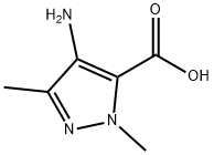 1H-Pyrazole-5-carboxylic  acid,  4-amino-1,3-dimethyl- 结构式