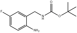 N-[(2-氨基-5-氟苯基)甲基]氨基甲酸叔丁酯 结构式