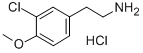 3-氯-4-甲氧基苯乙胺盐酸盐 结构式