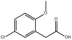 (2-甲氧基-5-氯苯基)乙酸 结构式