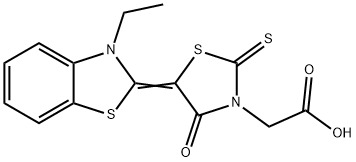 5-(3-ETHYL-2(3H)-BENZOTHIAZOLYLIDENE)-4-OXO-2-THIOXO-3- THIAZOLIDINEACETIC ACID TRIETHYLAMINE SALT 结构式