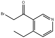 Ethanone, 2-bromo-1-(4-ethyl-3-pyridinyl)- (9CI) 结构式