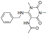 Acetamide,  N-[1,2,3,4-tetrahydro-1,3-dimethyl-2,4-dioxo-6-[(phenylmethyl)amino]-5-pyrimidinyl]- 结构式