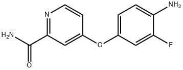 4-(4-氨基-3-氟-苯氧基)-吡啶-2-甲酰胺 结构式