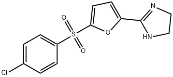 1H-Imidazole, 4,5-dihydro-2-(5-((4-chlorophenyl)sulfonyl)-2-furanyl)- 结构式