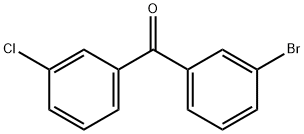 (3-溴苯基)(3-氯苯基)甲酮 结构式