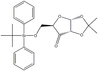 5-O-(tert-Butyldiphenylsilyl)-1,2-O-isopropylidene-alpha-D-erythro-pentofuranos-3-ulose 结构式