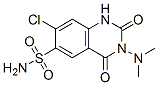 7-chloro-3-dimethylamino-2,4-dioxo-1H-quinazoline-6-sulfonamide 结构式