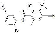 3-tert-butyl-4,5'-dicyano-6-methyl-2'-bromosalicylanilide 结构式