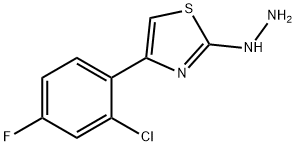 4-(2-CHLORO-4-FLUOROPHENYL)-2(3H)-THIAZOLONE HYDRAZONE 结构式