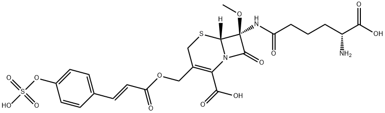 (6R,7S)-7α-[[(R)-5-Amino-5-carboxy-1-oxopentyl]amino]-7-methoxy-8-oxo-3-[[[(E)-1-oxo-3-[4-(sulfooxy)phenyl]-2-propenyl]oxy]methyl]-5-thia-1-azabicyclo[4.2.0]oct-2-ene-2-carboxylic acid