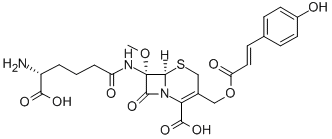 (6R,7S)-7α-[[(R)-5-Amino-5-carboxy-1-oxopentyl]amino]-3-[[[(E)-3-(4-hydroxyphenyl)-1-oxo-2-propenyl]oxy]methyl]-7-methoxy-8-oxo-5-thia-1-azabicyclo[4.2.0]oct-2-ene-2-carboxylic acid