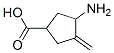 Cyclopentanecarboxylic acid, 3-amino-4-methylene- (9CI) 结构式