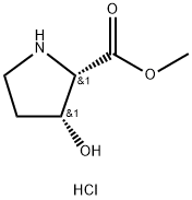 (3R)-3-羟基-L-脯氨酸甲酯盐酸盐 结构式