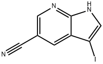 3-碘-5-氰基-7-氮杂吲哚 结构式