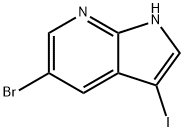 5-溴-3-碘-7-氮杂吲哚 结构式