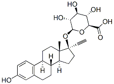 17 alpha-ethynylestradiol-17 beta-D-glucopyranosiduronic acid 结构式