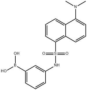 3-(丹磺酰氨)甲氧基苯硼酸 结构式