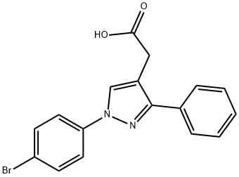 1-(4-溴苯基)-3-苯基吡唑-4-丙酸 结构式