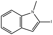2-碘-1-甲基-1H-吲哚 结构式